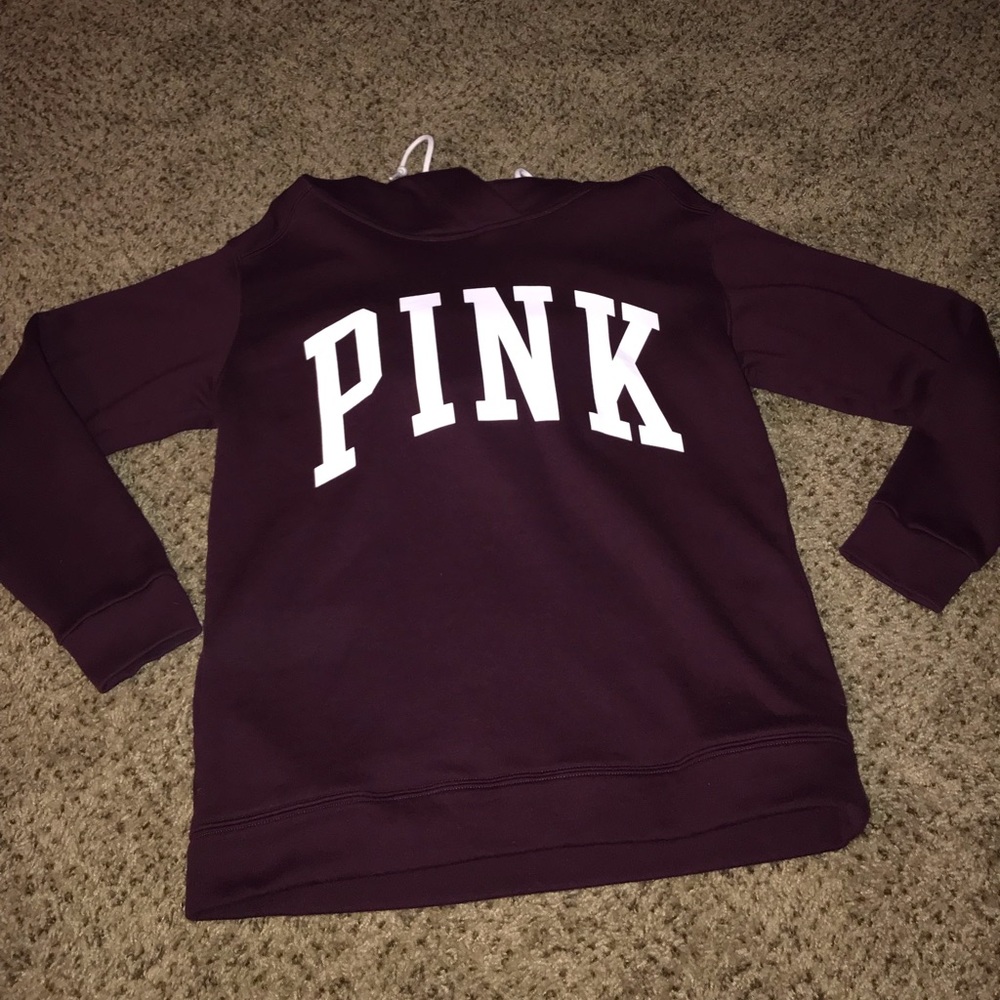 Pink pullover hoodie